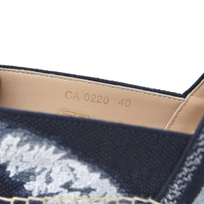 Christian Dior Canvas Tie and Dior Embroidered Granville 15mm Espadrilles 40 Denim 8 of 9