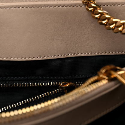 Saint Laurent Calfskin Y Quilted Monogram Medium Loulou Chain Satchel Light Natural 13 of 16