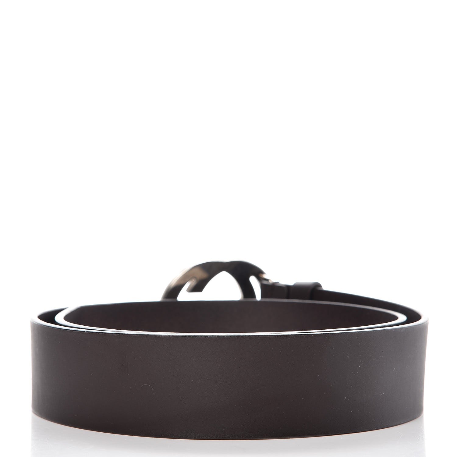 Gucci Calfskin Studded Interlocking G Belt 85 34 Dark Brown 3 of 6
