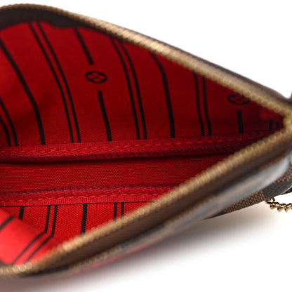 Louis Vuitton Damier Ebene Complice Trunks and Bags Mini Pochette Accessories Red 4 of 8