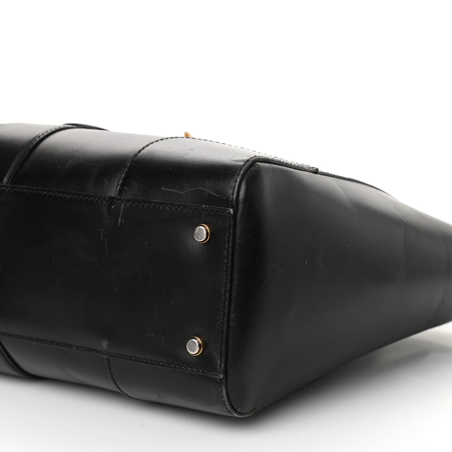 Gucci Calfskin Medium Lady Buckle Top Handle Bag Black 9 of 13