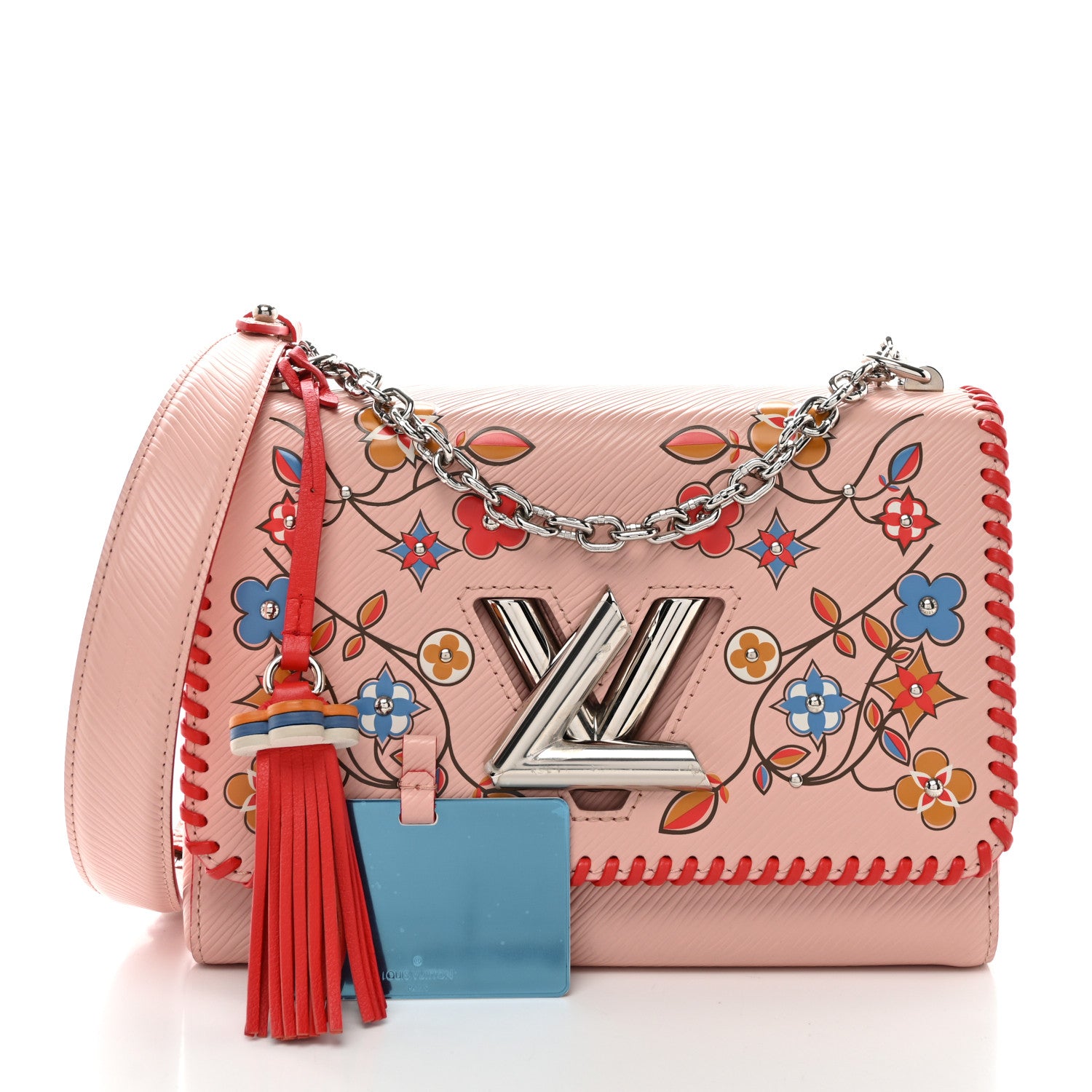Louis Vuitton Epi Flower Twist Shoulder Bag MM Rose Ballerine 3 of 10