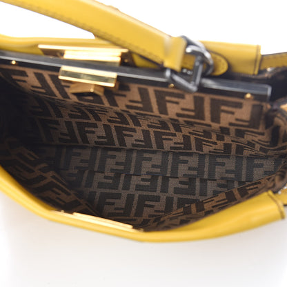 Fendi Vitello Zucca Medium Peekaboo Iconic Satchel Yellow Tobacco 5 of 10