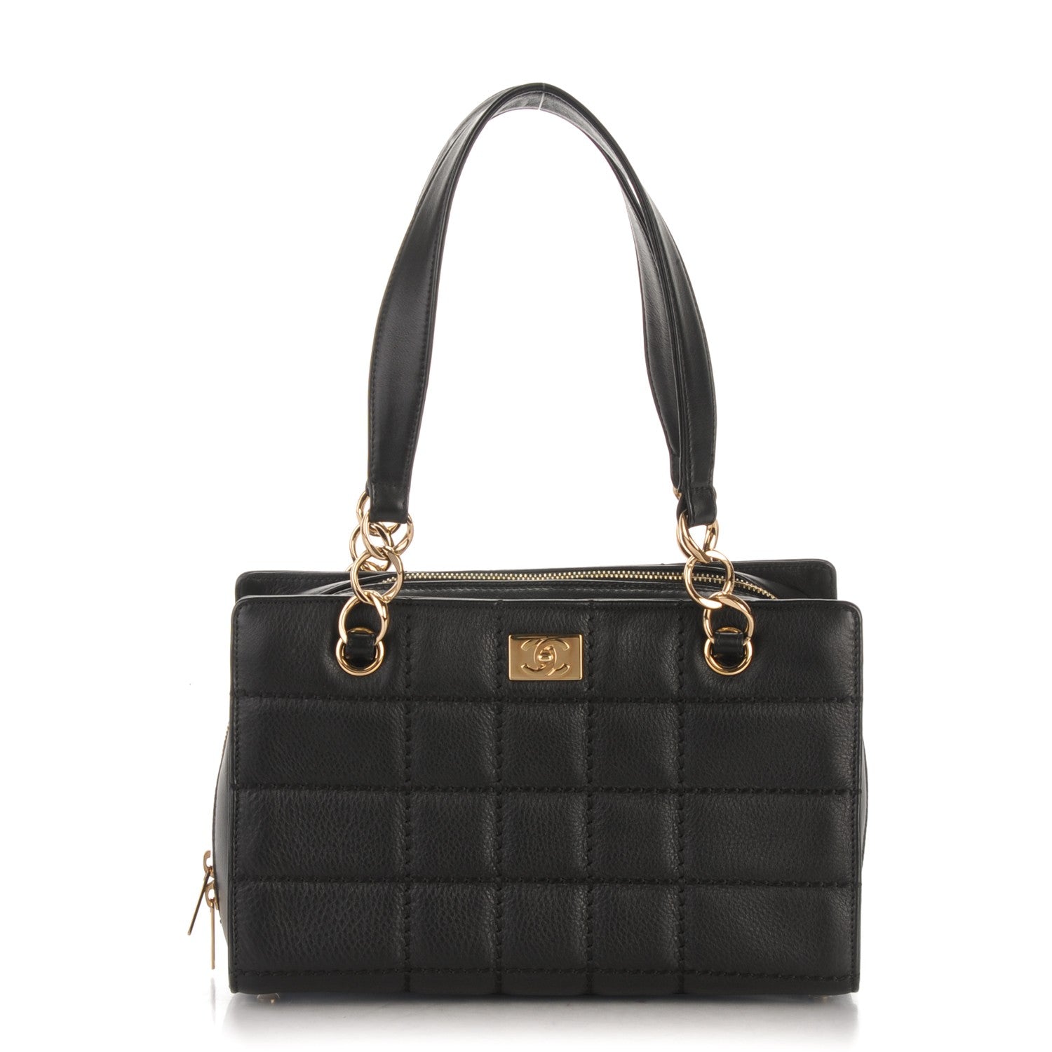 Chanel Calfskin Square Stitched Shoulder Bag Black 1 of 7