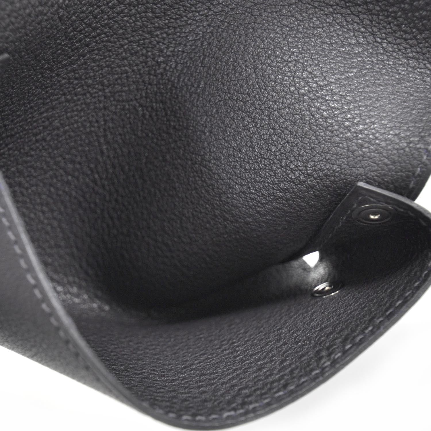 Hermes Taurillon Clemence Playing Cards Holder Black 5 of 7