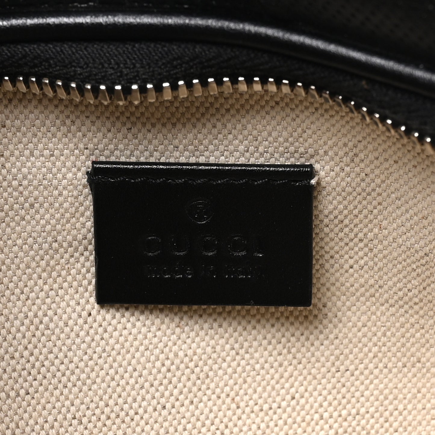 Calfskin GG Tennis Embossed Pocket Belt Bag Black