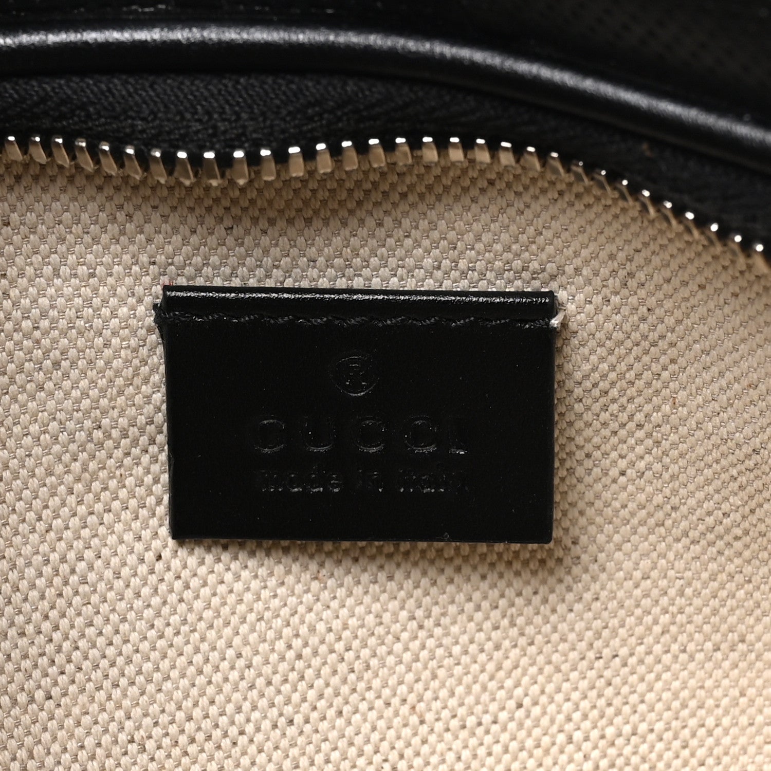 Gucci Calfskin GG Tennis Embossed Pocket Belt Bag Black 5 of 9