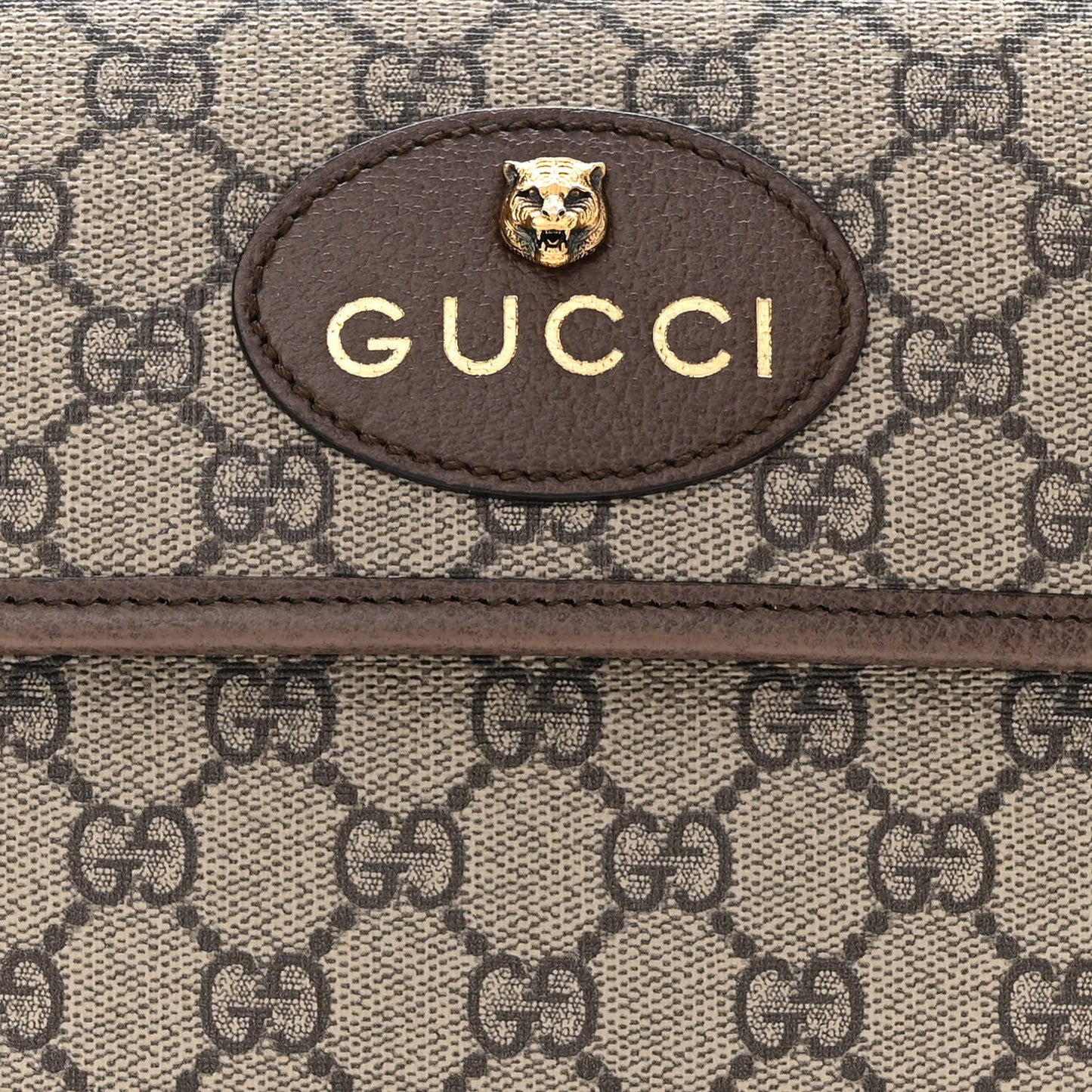 GG Supreme Monogram Neo Vintage Web Belt Bag Brown