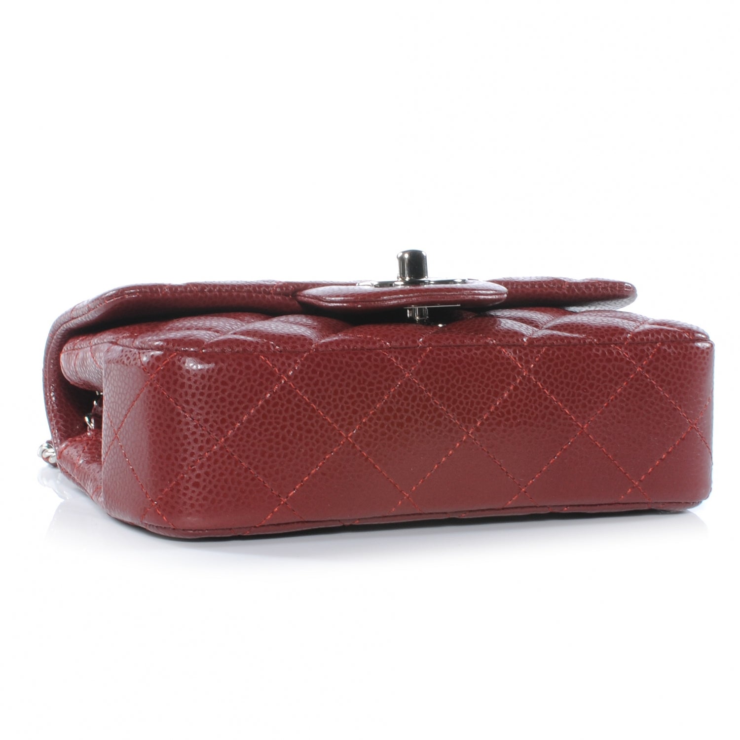 Chanel Caviar Quilted Extra Mini Flap Dark Red 4 of 7