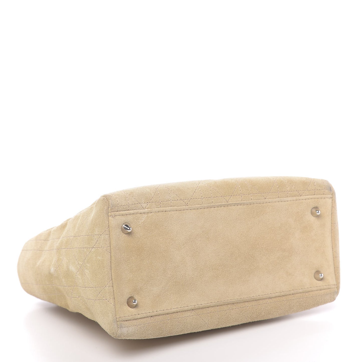 Suede Cannage Medium Lady Dior Beige