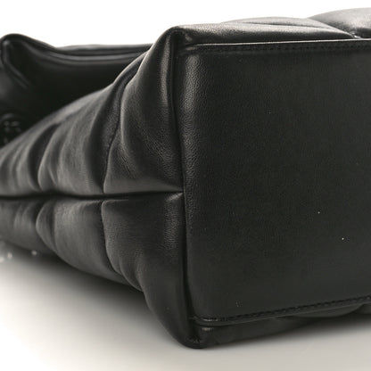 Saint Laurent Lambskin Quilted Monogram Monochrome Medium Loulou Puffer Chain Satchel Black 7 of 8