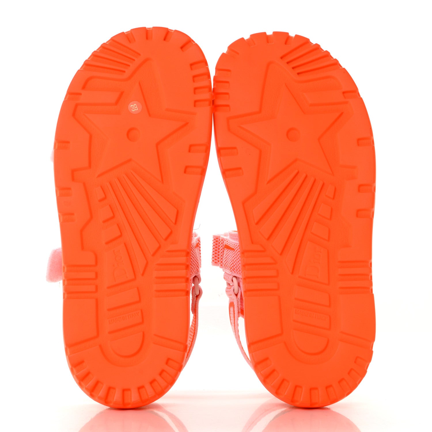 Christian Dior Technical Knit Jute Dioract 10mm Sandals 39 White Orange 5 of 8