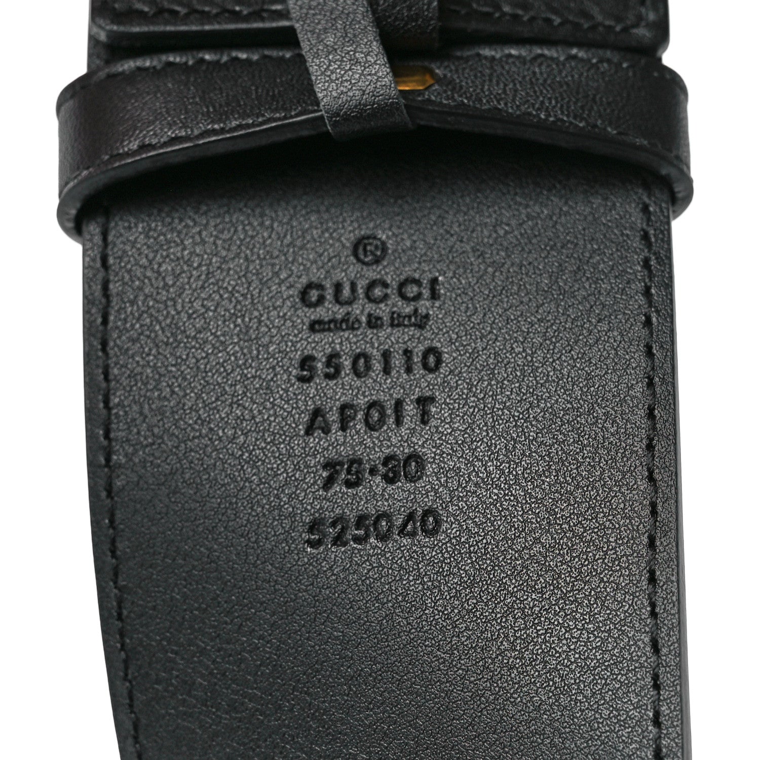 Gucci Calfskin Crystal Double G 55mm Belt 75 30 Black 4 of 5