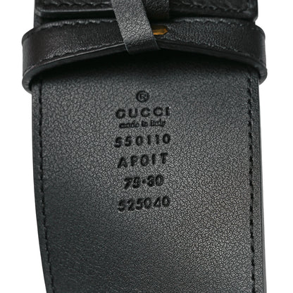 Gucci Calfskin Crystal Double G 55mm Belt 75 30 Black 4 of 5