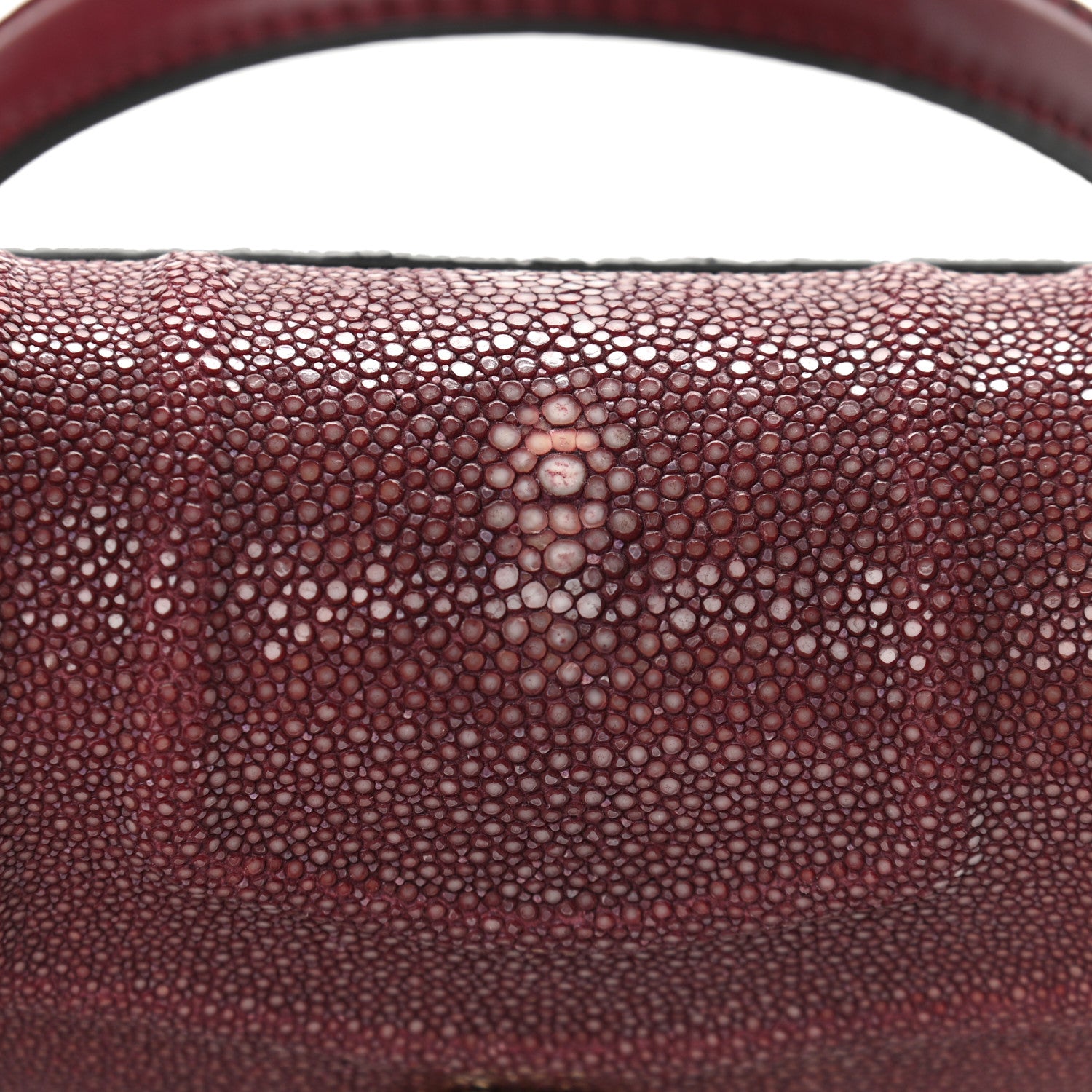 Bulgari Calfskin Galuchat Serpenti Forever Crossbody Plum 11 of 13