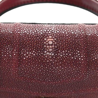 Bulgari Calfskin Galuchat Serpenti Forever Crossbody Plum 11 of 13