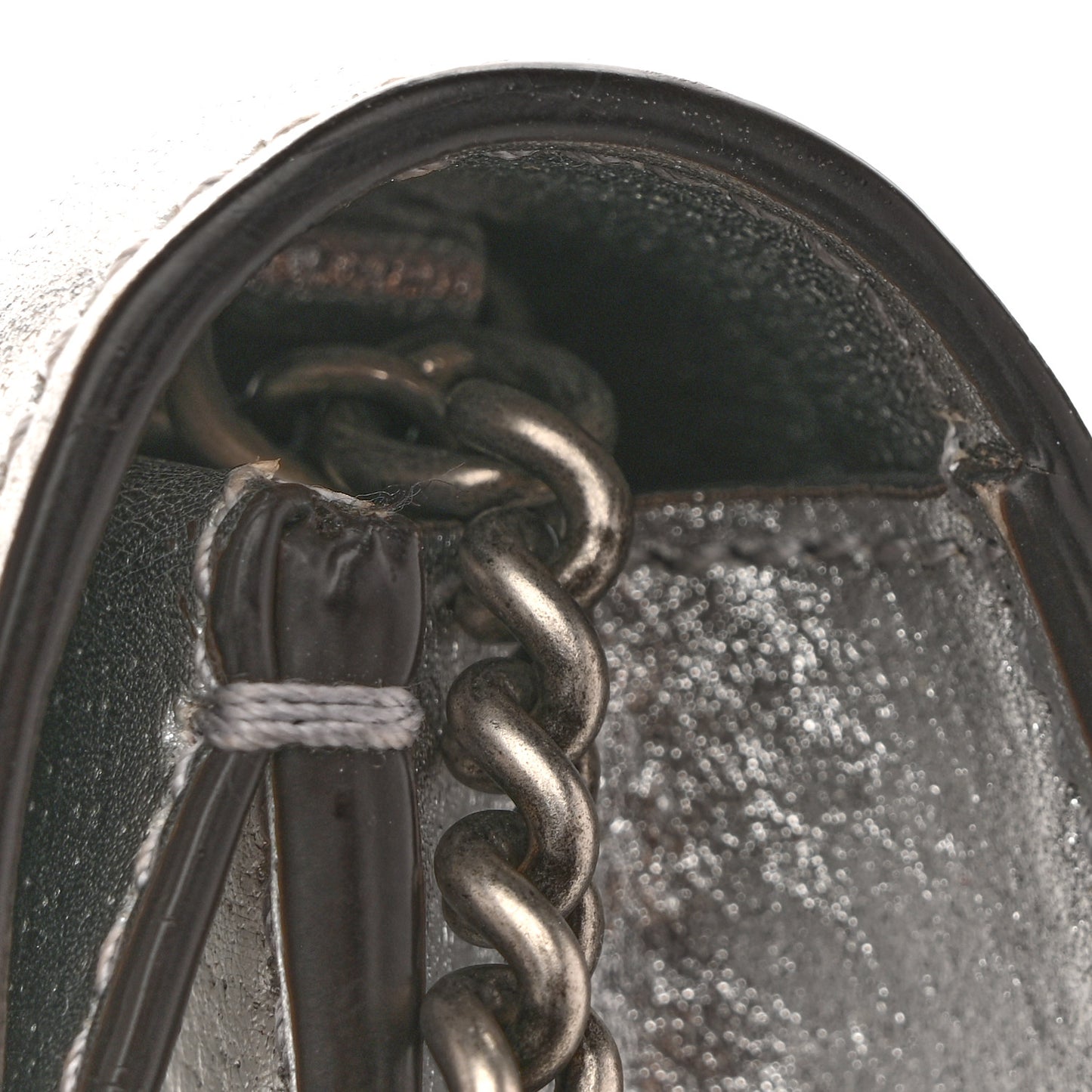 Metallic Calfskin Super Mini Dionysus Shoulder Bag Silver
