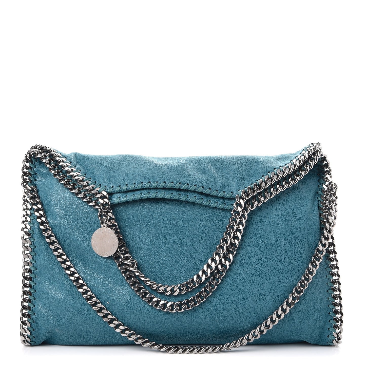 Shaggy Deer Falabella Fold Over Tote Blue