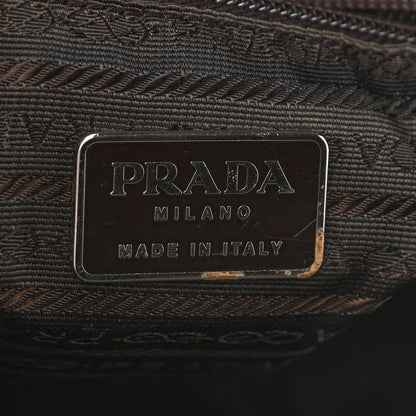 Prada Tessuto Nylon Soft Calfskin Shopping Tote Ebano 8 of 9