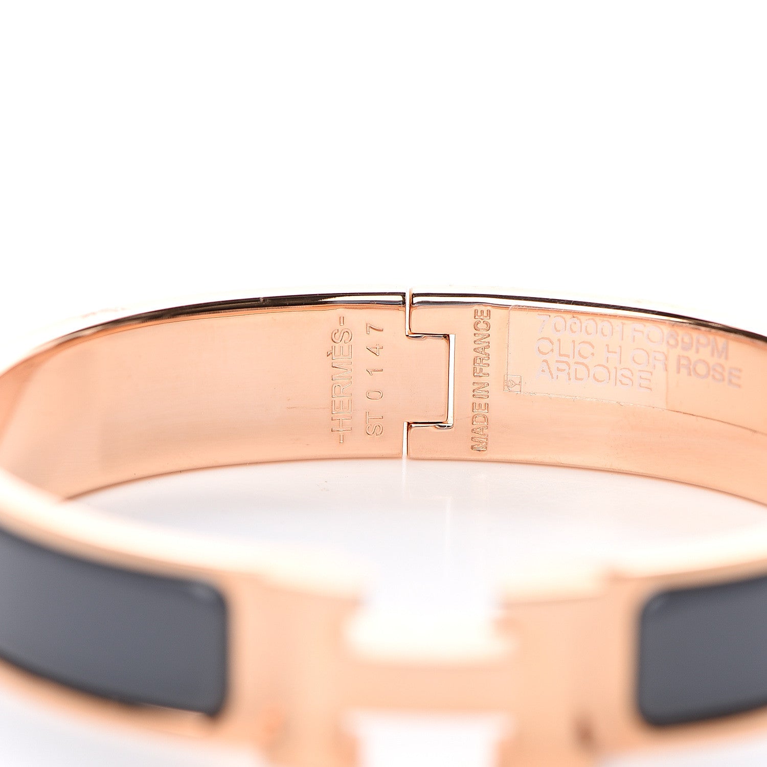 Hermes Enamel Narrow Clic Clac H Bracelet PM Ardoise 4 of 4