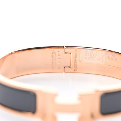 Hermes Enamel Narrow Clic Clac H Bracelet PM Ardoise 4 of 4