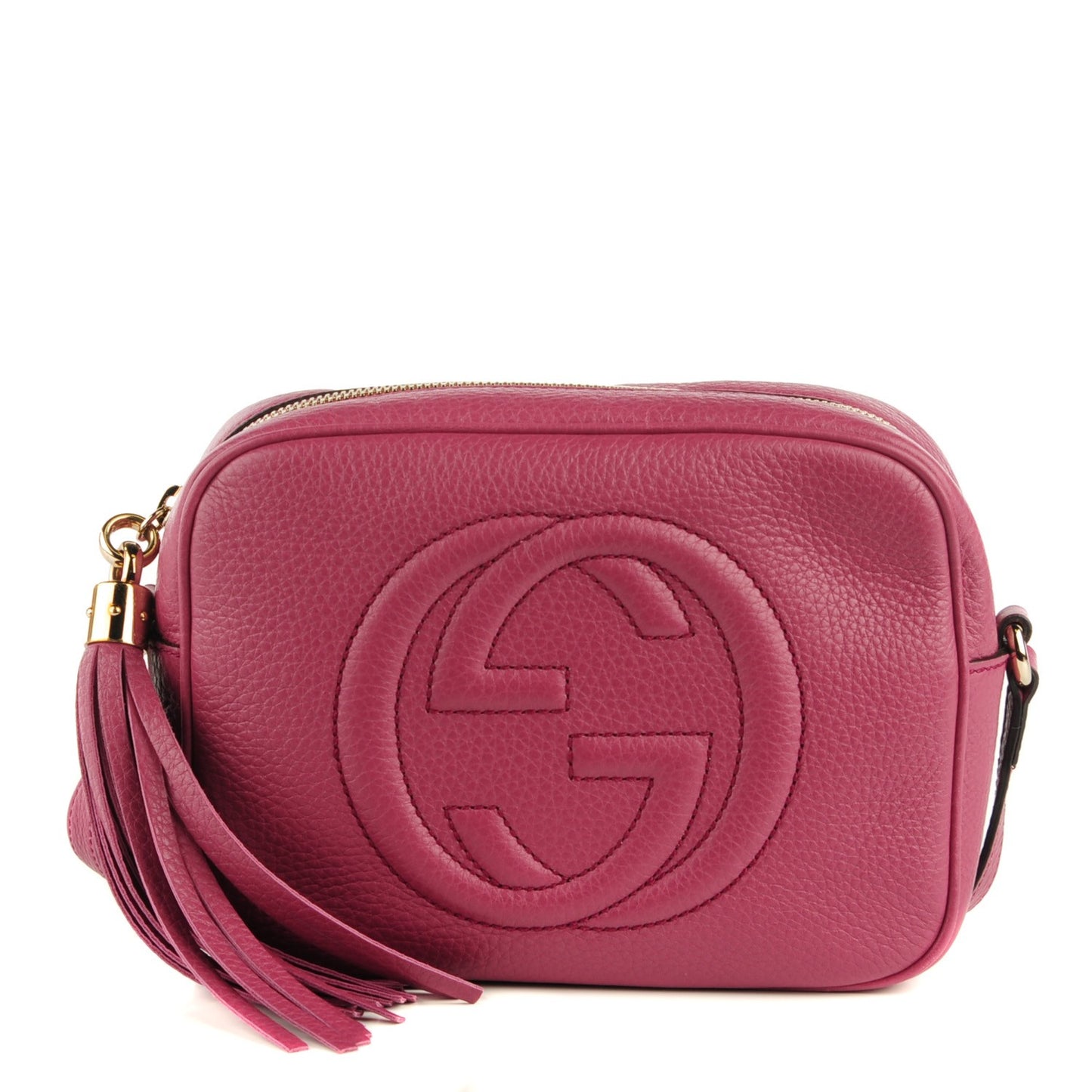 Pebbled Calfskin Small Soho Disco Bag Mauve