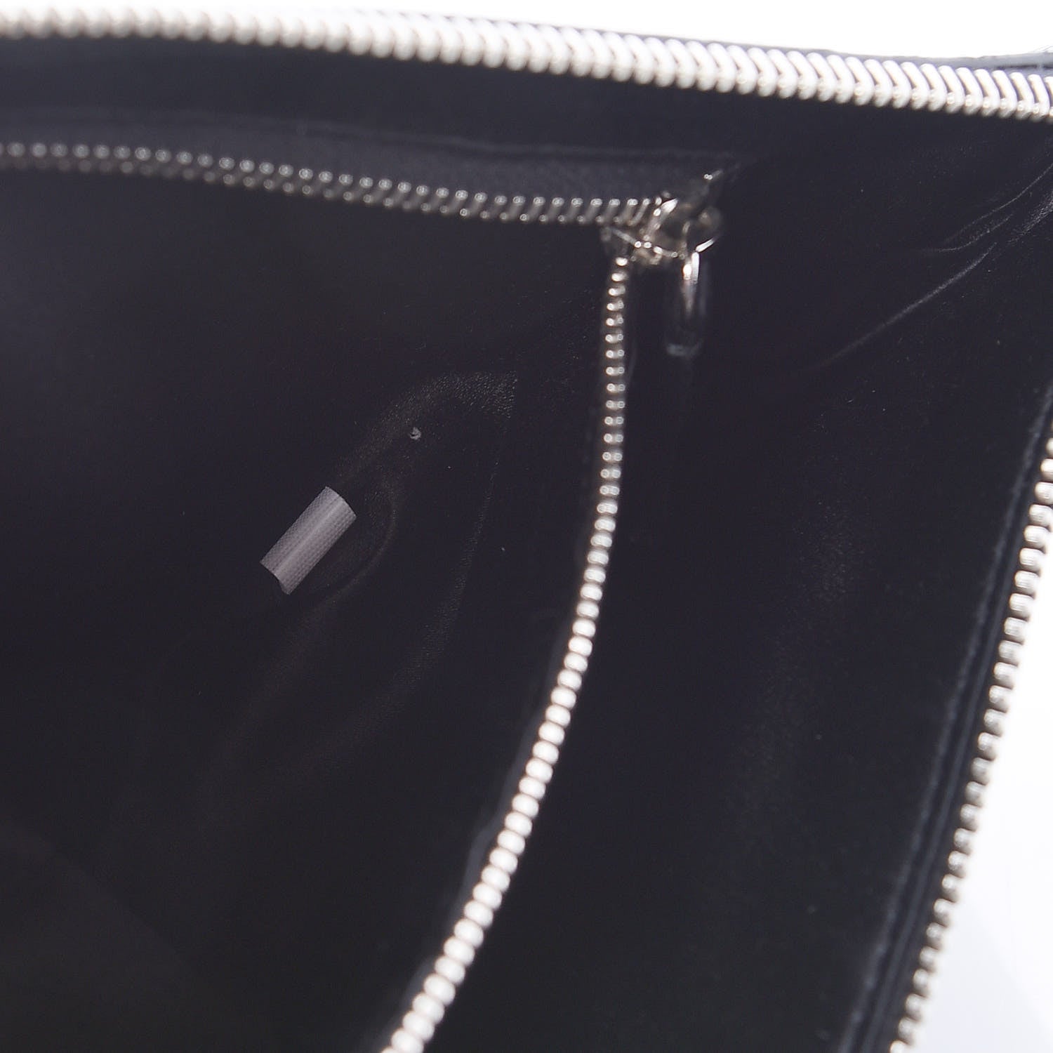 Prada Calfskin Crocodile Embossed Long Clutch Black 7 of 9