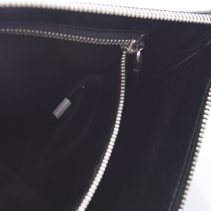Prada Calfskin Crocodile Embossed Long Clutch Black 7 of 9
