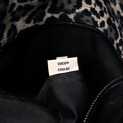 Stella McCartney Cotton Canvas Leopard Small Falabella Fold Over Tote Grey 7 of 13