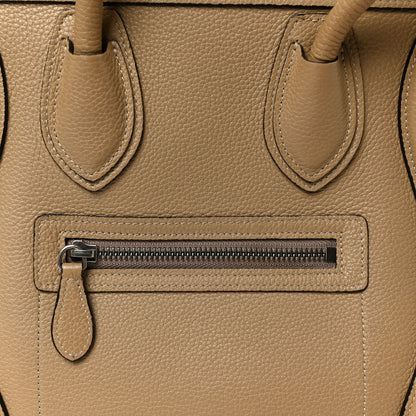 Celine Drummed Calfskin Micro Luggage Dune 9 of 12