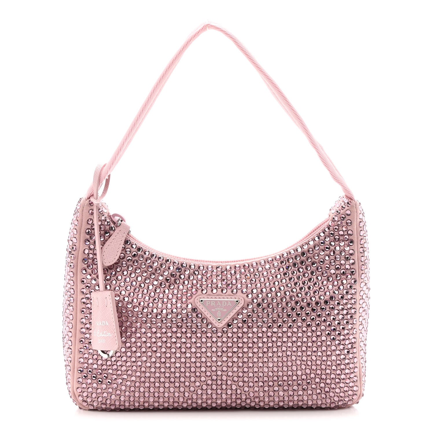 Prada Satin Crystal Mini Re-Edition 2000 Bag Alabastro 1 of 12
