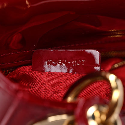 Christian Dior Patent Cannage Mini Lady Dior Red 7 of 9