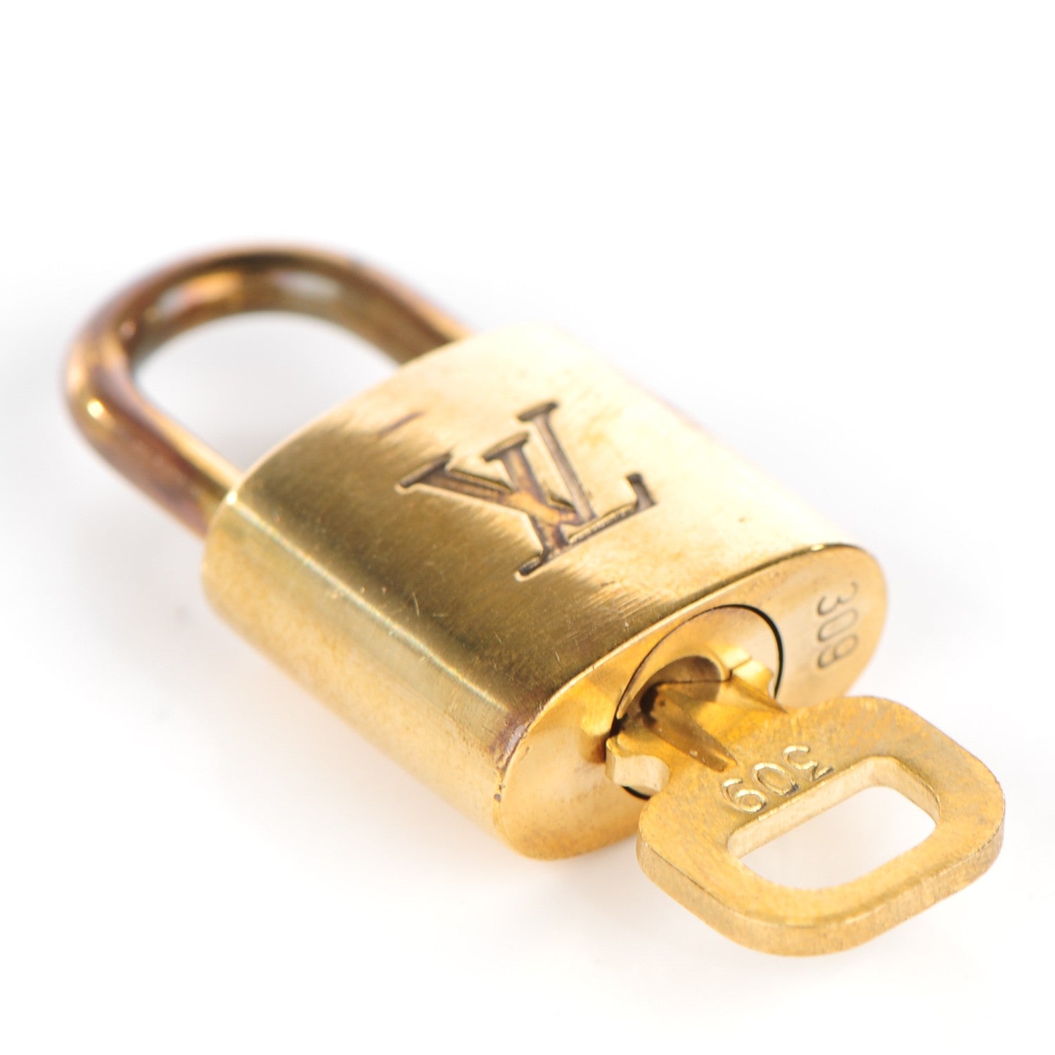 Louis Vuitton Brass Lock and Key Set #309 8 of 8