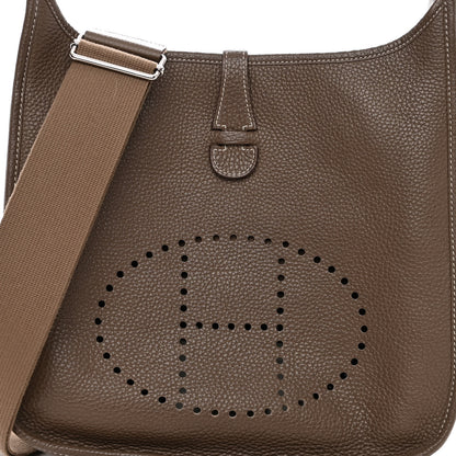 Hermes Taurillon Clemence Evelyne III PM Etoupe 7 of 9