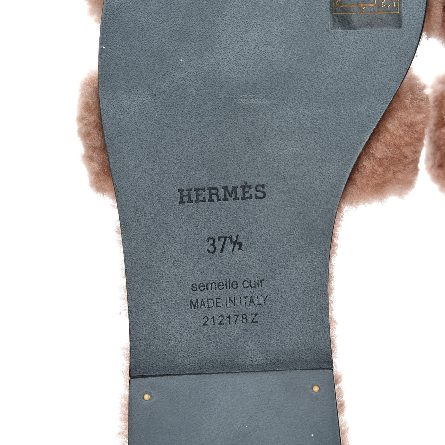 Hermes Woolskin Oran Sandals 37.5 Rose Aube 7 of 10