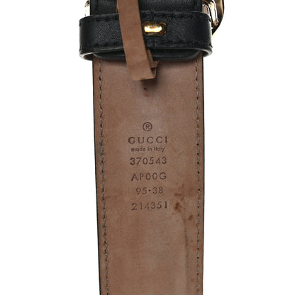 Gucci Calfskin Interlocking G 37mm Belt 95 38 Black 3 of 7