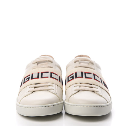 Gucci Calfskin Stripe Womens New Ace Sneakers 37 New Mystic White Ecru Red Flame 2 of 8