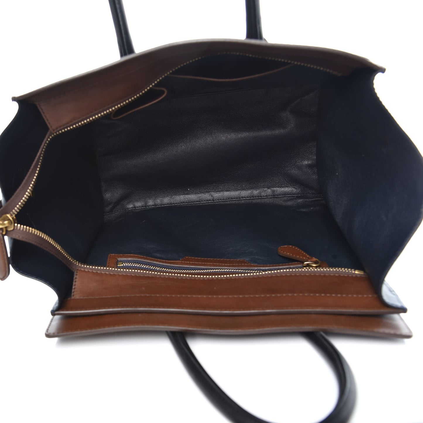 Smooth Calfskin Mini Tri-Color Luggage Navy