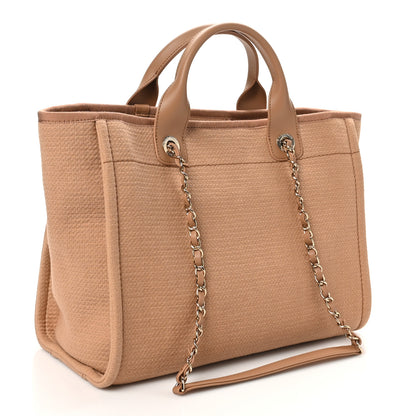 Chanel Mixed Fibers Small Deauville Tote Camel 4 of 11