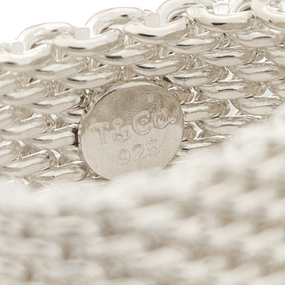 Tiffany Sterling Silver Somerset Mesh Ring 51 5.75 4 of 4