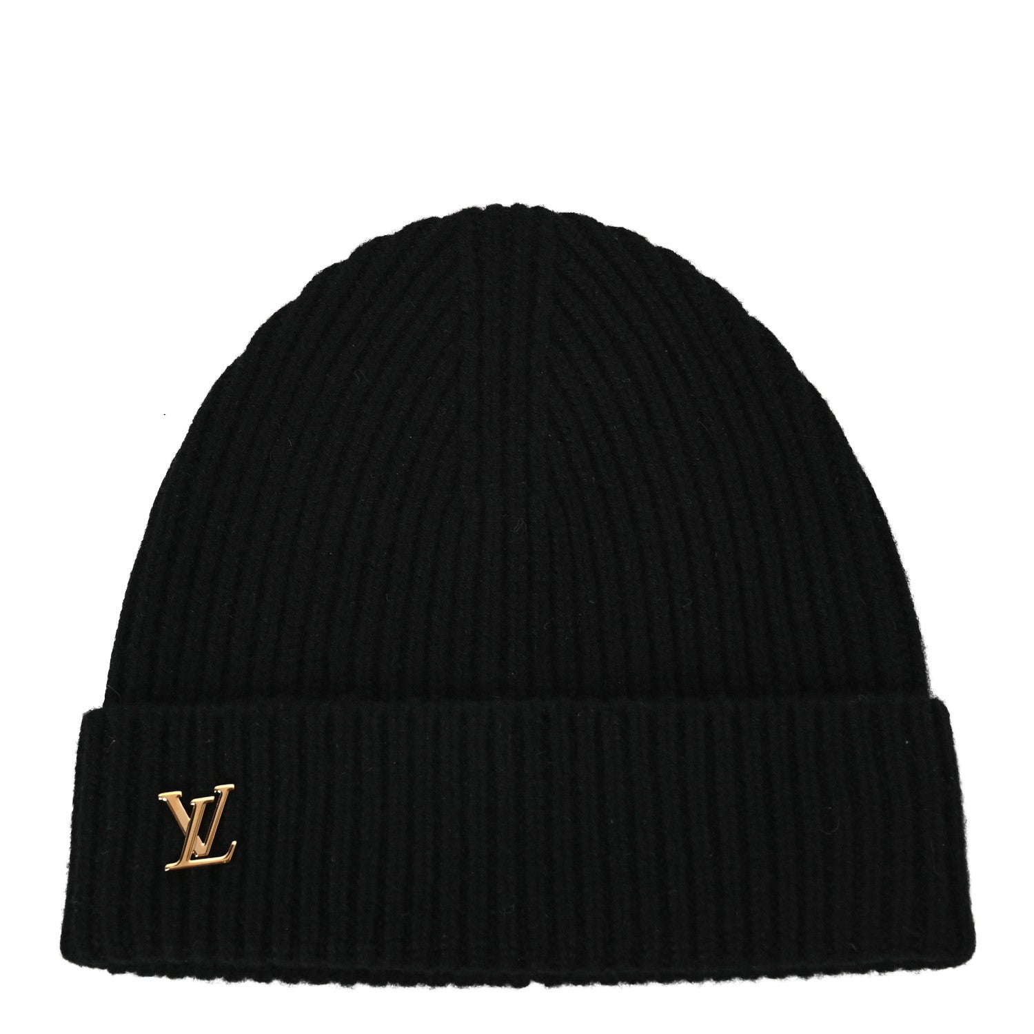 Louis Vuitton Cashmere Ribbed LV Spark Beanie Black 1 of 5