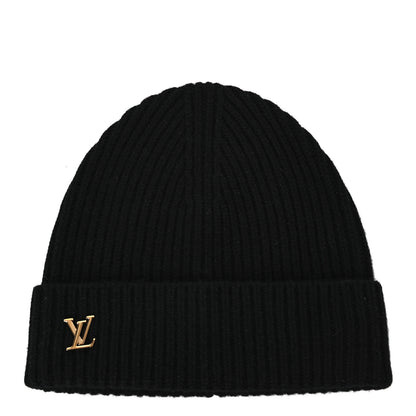 Louis Vuitton Cashmere Ribbed LV Spark Beanie Black 1 of 5