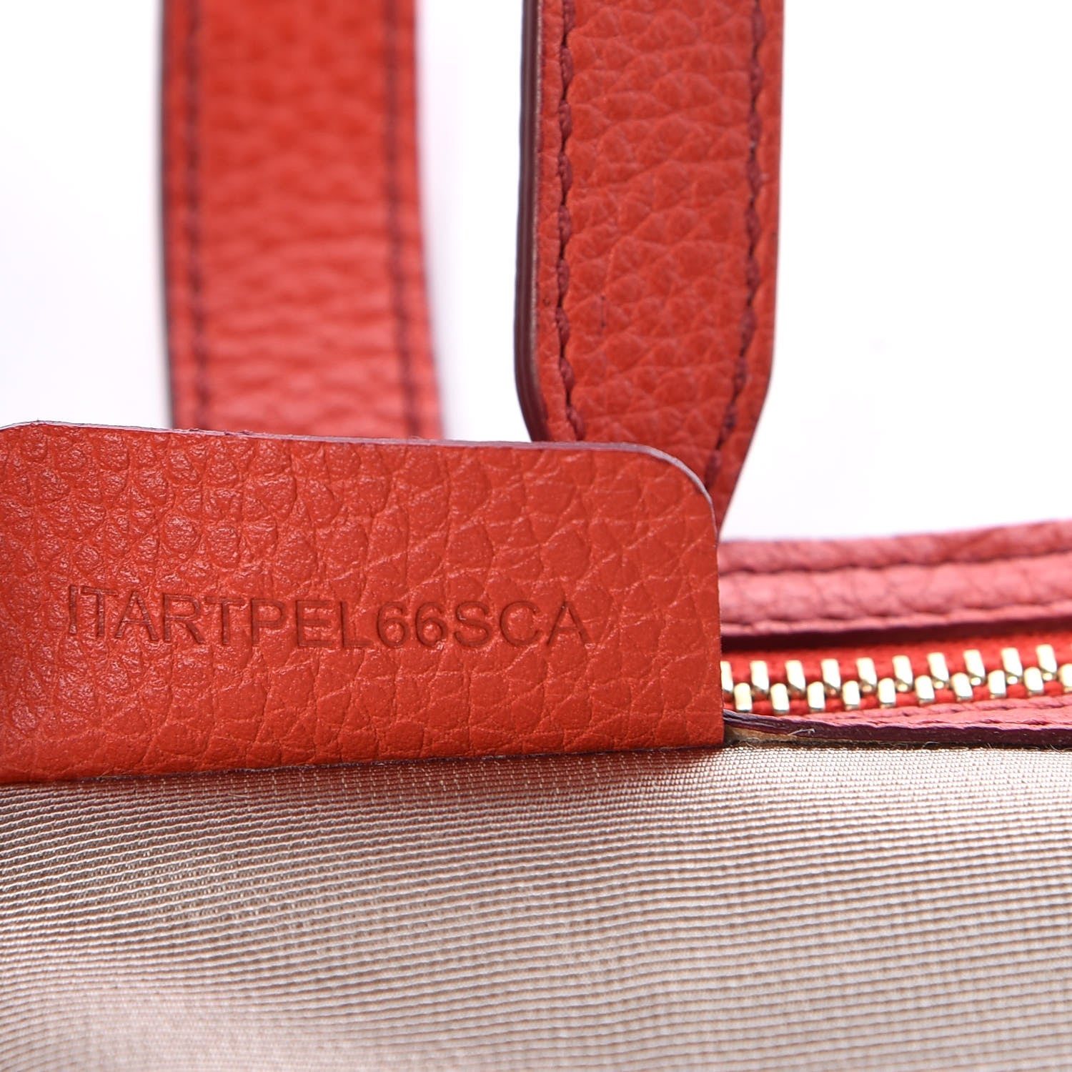 Burberry Grained Calfskin Brush Roll Orange Red 7 of 9