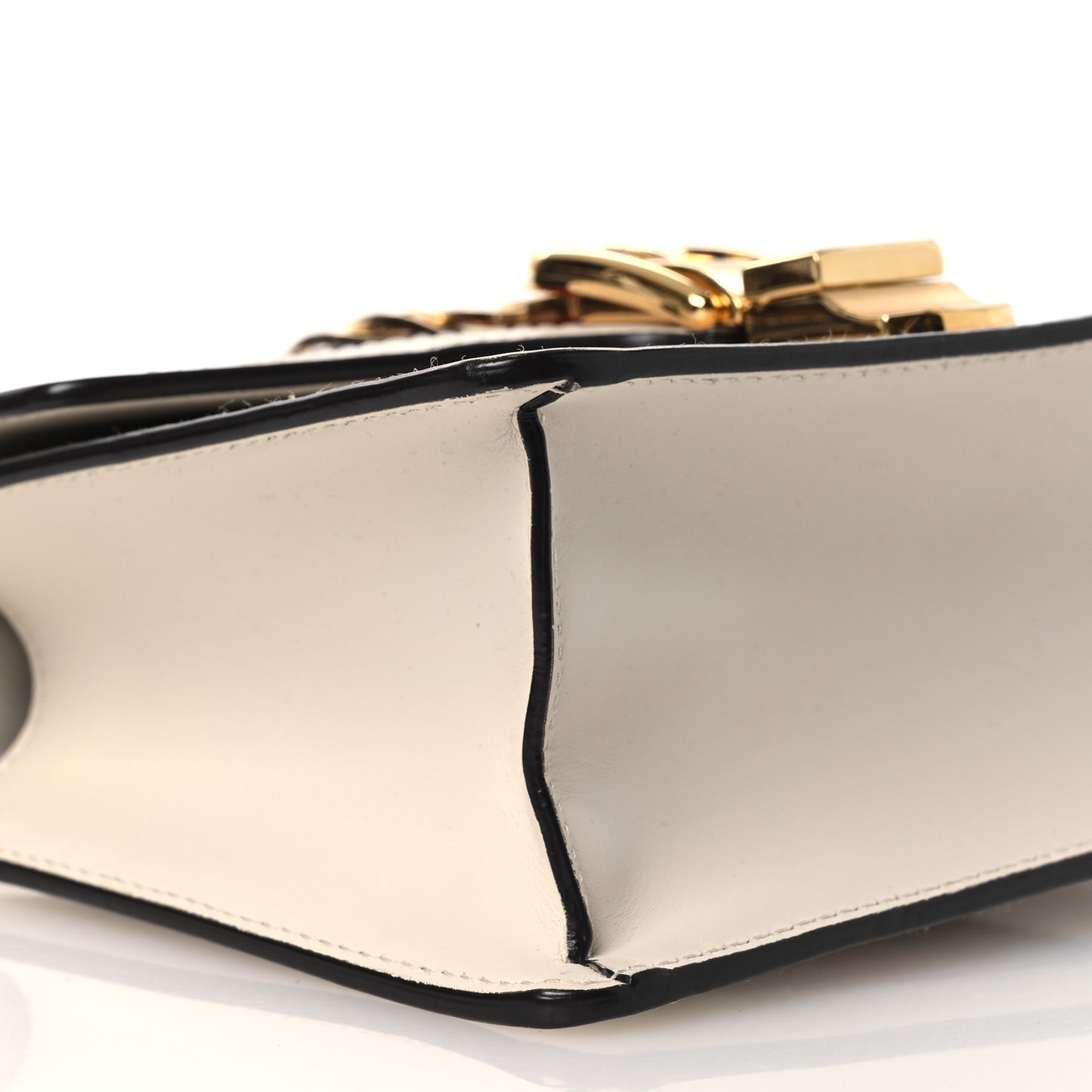 Calfskin Mini Sylvie Chain Shoulder Bag White