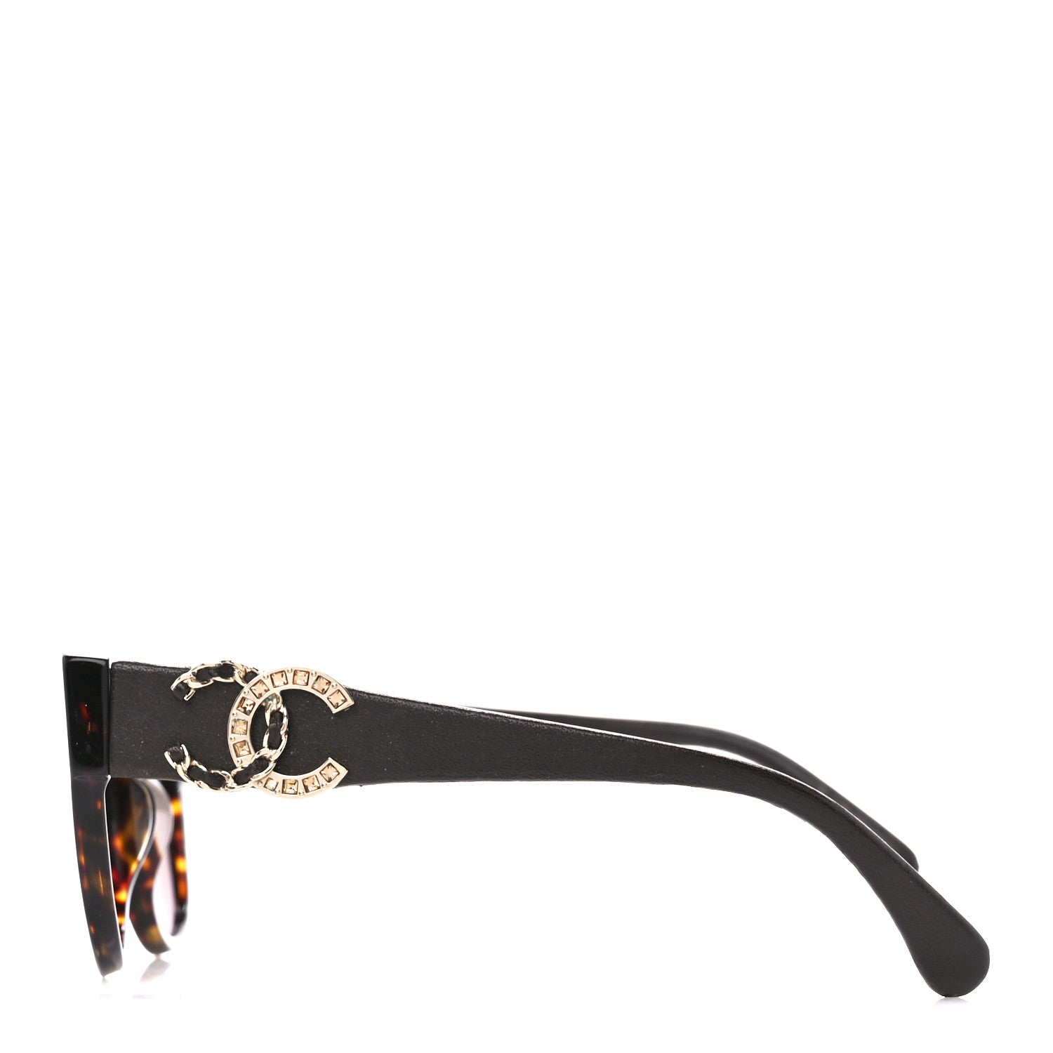 Chanel Crystal Lambskin CC Sunglasses 5455-Q-A Black 3 of 10