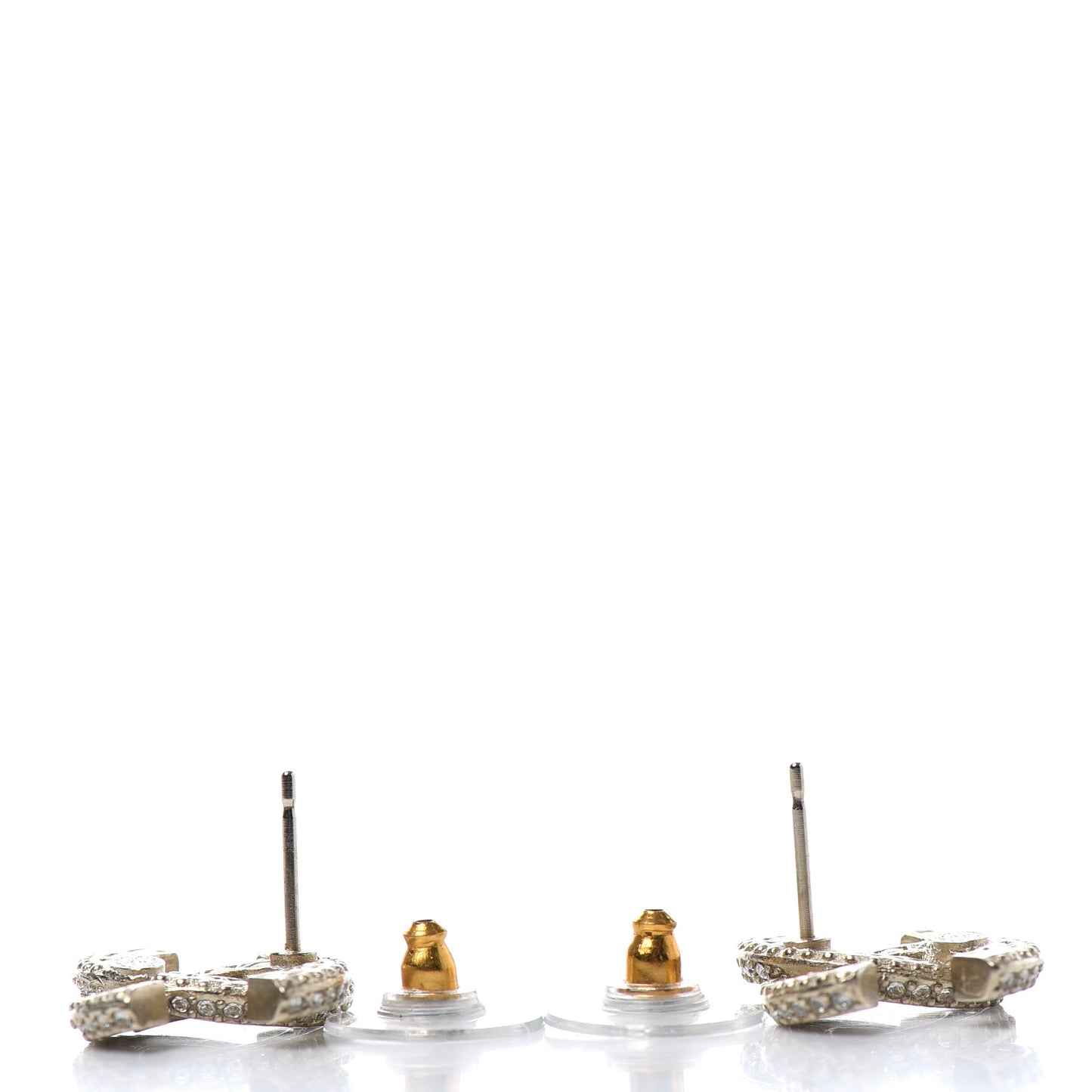 Crystal Timeless CC Earrings Light Gold