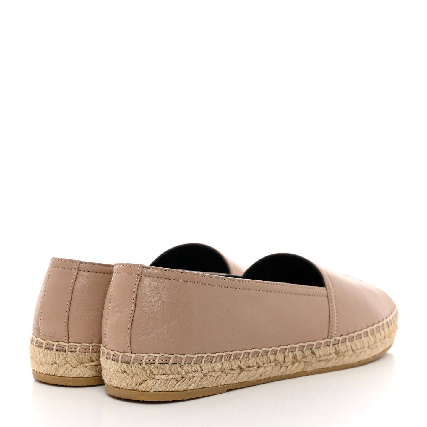 Lambskin Monogram Espadrilles 39.5 Nude