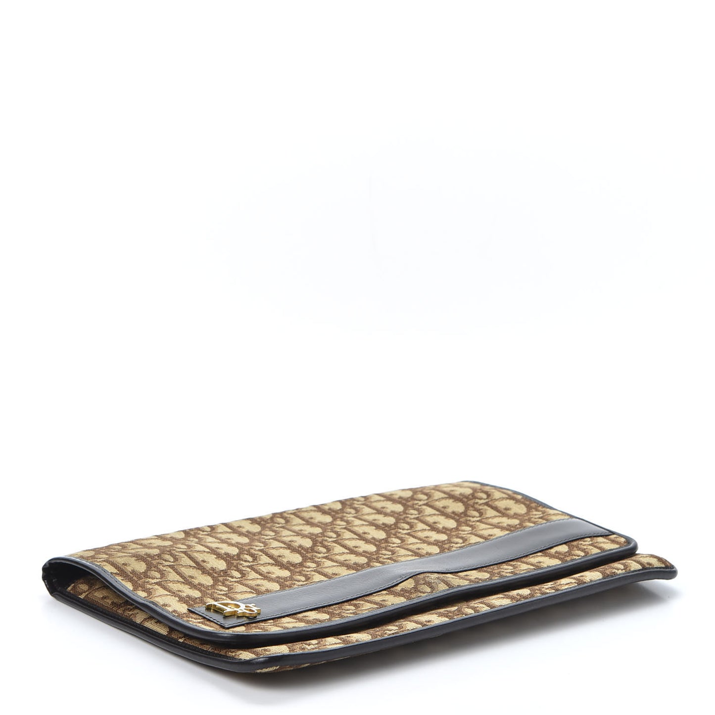 Monogram Flap Clutch Brown
