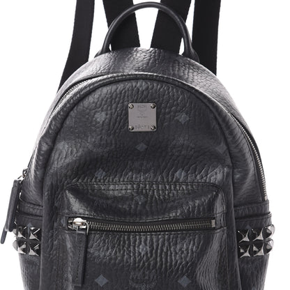 MCM Visetos Side Stud Mini Stark Backpack Black 8 of 8
