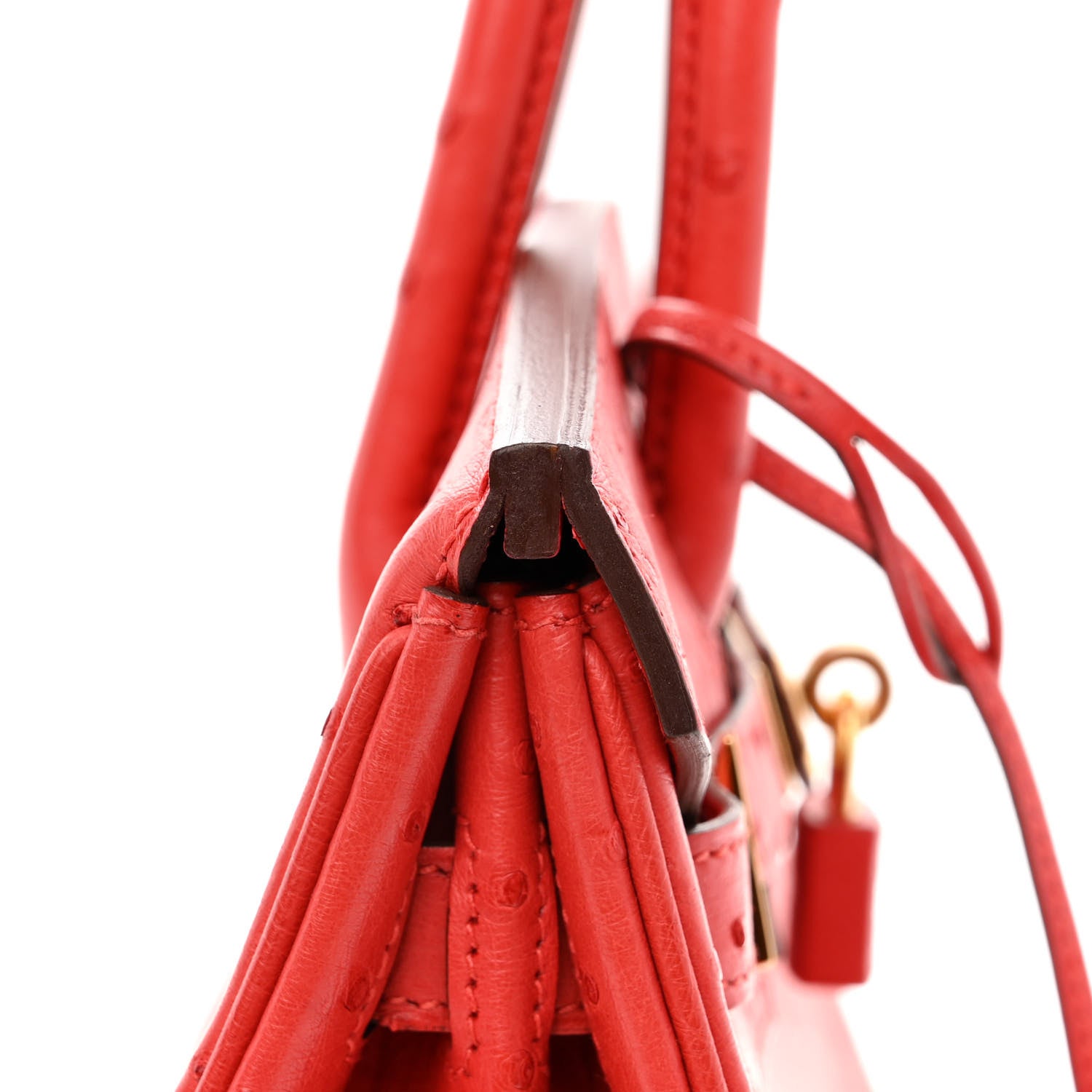 Hermes Ostrich Birkin 30 Rouge Vif 12 of 14